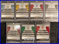 2018 Panini PRIZM World Cup Quad Signatures Full Set of all 7 Autograph Auto