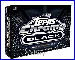 2021 Topps Chrome Black, 1 Encased Chrome Auto/Box, Collect All 100 Base Cards
