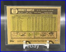 2021 Topps Mickey Mantle X Collection #22 1961 Topps YELLOW PARALLEL SSP #d /75