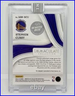 2022-23 Immaculate Collection Stephen Curry All-Star Game MVP 1/1 WB Auto 2022-23 Immaculate Collection Stephen Curry All-Star Game MVP 1/1 WB Auto