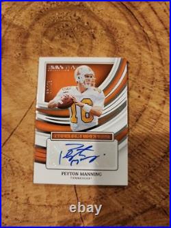 2022 Immaculate Collegiate Collection All-time Greats Peyton Manning Auto /49
