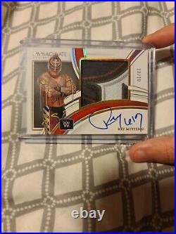2022 Immaculate Rey Mysterio 4 Color Gold Logo Patch Auto 10/10 Last On Print