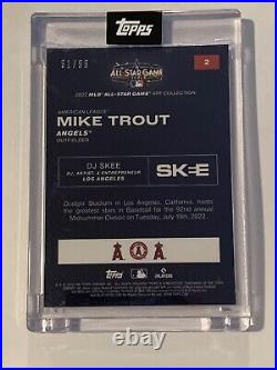 2022 Topps All Star Mike Trout Dj Skee Blue Ice Foil /99