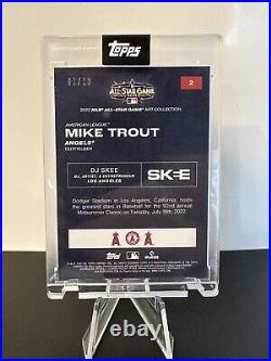 2022 Topps All Star Mike Trout Dj Skee Silver Cracked Ice Lava Foil /10