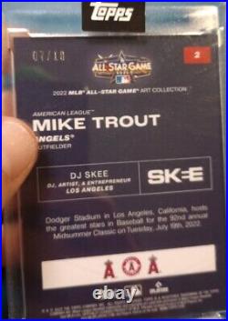 2022 Topps MIKE TROUT All-Star SILVER Cracked Ice Lava FoiL /10 DJ Skee MINT