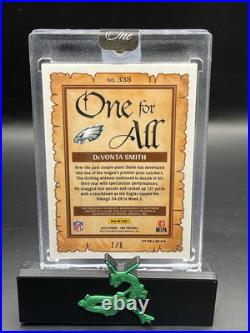2023 Panini One All For One DeVonta Smith Patch Auto Black /5