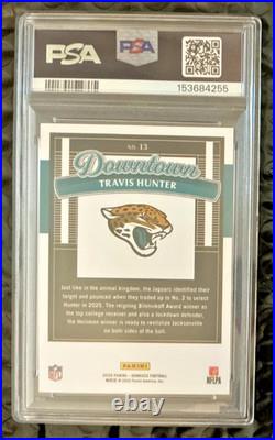 2025 PSA Mint 9 PANINI DONRUSS Travis Hunter Downtown! Jacksonville Jaguars #13