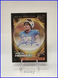 2026 Topps Flagship Justin Herbert All Topps Team Gold Auto /50 Chargers