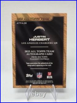 2026 Topps Flagship Justin Herbert All Topps Team Gold Auto /50 Chargers