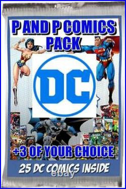 25 +3 CHOICE Comic Book Lot ALL DC No Duplicates VF+ to NM+BATMAN, SUPERMAN, JLA