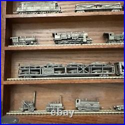 31 Pieces Franklin Mint Pewter Train Set & Display Case
