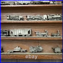 31 Pieces Franklin Mint Pewter Train Set & Display Case