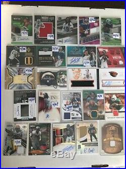 409 Football Game-Used & Autograph Card Collection ALL GAME USED JERSEY & AUTO