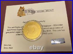 #420 2014 Shibe Mint Collection. 999 Silver Dogecoin 1 oz, Dogecar, all COAs