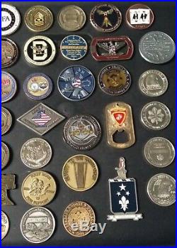 45 Coins Challenge Coin lot set Collection Military See ALL Pics ALL SERVICES