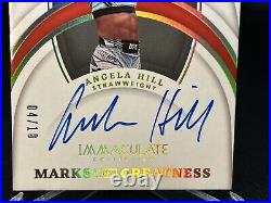 4/10 Angela Overkill Hill 2022 Immaculate UFC Marks Of Greatness GOLD MG-AHL