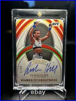 4/10 Angela Overkill Hill 2022 Immaculate UFC Marks Of Greatness GOLD MG-AHL