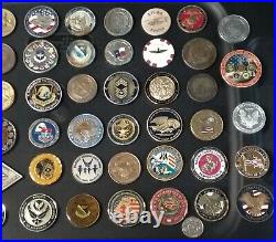 54 Coins Challenge Coin lot set Collection Military ALL SERVICES US See ALL Pics