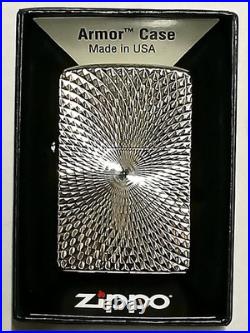 6 Zippo Lot Armor Emblem Swarovski Crystal Brass All Unfired New In Box