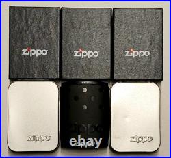 6 Zippo Lot Armor Emblem Swarovski Crystal Brass All Unfired New In Box