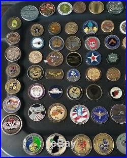 77 Coins Challenge Coin lot set Collection Military See ALL Pics ALL SERVICES