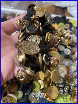 7.6 pounds Antique Vintage Estate Mixed Old Button Lot Collection All Kinds
