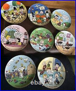 (8) Danbury Mint Limited Edition Retirement Plates-2006 I678/I679 Snoopy Peanuts