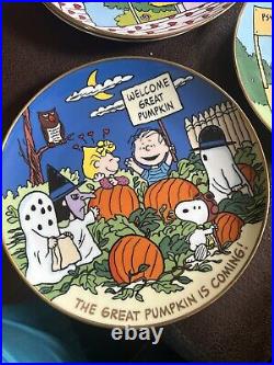 (8) Danbury Mint Limited Edition Retirement Plates-2006 I678/I679 Snoopy Peanuts