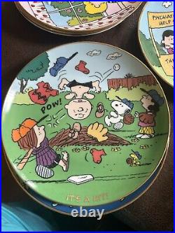 (8) Danbury Mint Limited Edition Retirement Plates-2006 I678/I679 Snoopy Peanuts