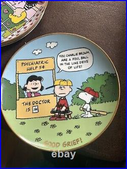 (8) Danbury Mint Limited Edition Retirement Plates-2006 I678/I679 Snoopy Peanuts