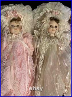 8 Vintage Collectible Porcelain Dolls
