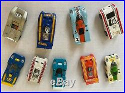 9pc Aurora AFX & one TycoPro Slot Car CAN AM Collection Lot All Running
