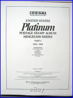 ALL MINT 1847- US Collection in Hingeless Vol 1 Scott Platinum Album withSlipcase