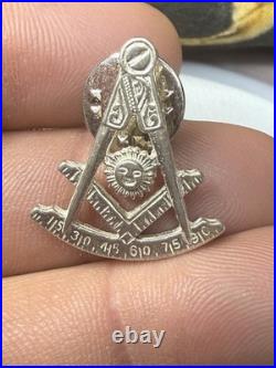 ALL STERLING 925 Masonic Shriners LOT 40+ Pins Charms Pendants + 925 Belt Buckle