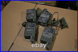 AN/PRC-112B1 Radio withGPS lot of 4 all have cracks in the Glass 3 work