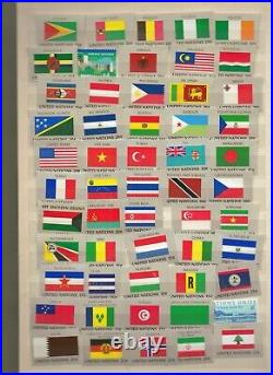 A Collection Of UN with offices all mint never hinged Inscription strips f-26
