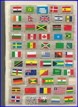 A Collection Of UN with offices all mint never hinged Inscription strips f-26