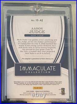 Aaron Judge 2020 Panini Immaculate On-card Sweet Auto Mint Card 25/25! All Rise