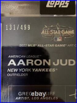 Aaron Judge 2022 Topps MLB All-Star Art Collection 3 Refractor Gregory Siff /499