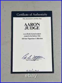 Aaron Judge Danbury Mint COA All Star Figurines Collection Yankees # 1