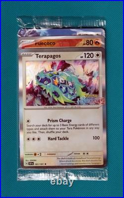 All 3 Terapagos with Quaxly Sprigatito & Fuecoco all with Horizons Stamps Surgin