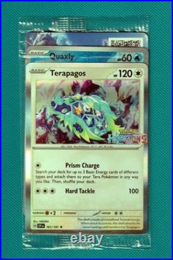 All 3 Terapagos with Quaxly Sprigatito & Fuecoco all with Horizons Stamps Surgin