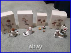 All 7 Lot Hallmark The Snowmen Of Winter Garden Ornament Set 2007