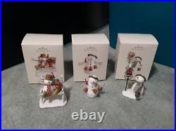 All 7 Lot Hallmark The Snowmen Of Winter Garden Ornament Set 2007