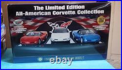 All-American Corvette Collection 124 Display NIB-LIMITED EDITION FRANKLIN MINT