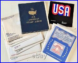 All American Stamp Album 1800s- On + Commemorative Mint Sets-SO MANY Stamps