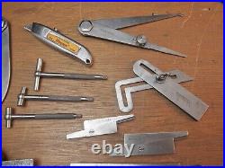All Starrett -lot Machinist Tools/parts. Vintage American Hand Tools