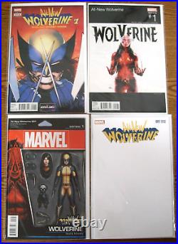 All-new Wolverine #1 4pc Lot Cover Variants (9.0/9.2) 2016