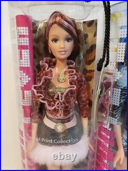Animal Print Collection Fashion Fever Drew & Barbie Doll Set Of 2 Mattel Nrfb