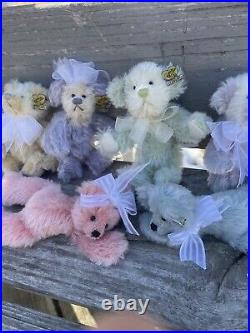 Annette Funicello Collectible Bear Company Lot of 9 Bears Clean Cute With Pins